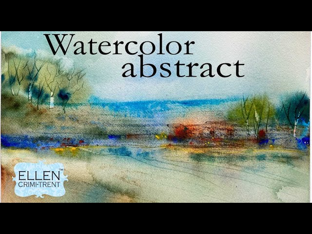 simple Watercolor techniques for semi- abstract landscape