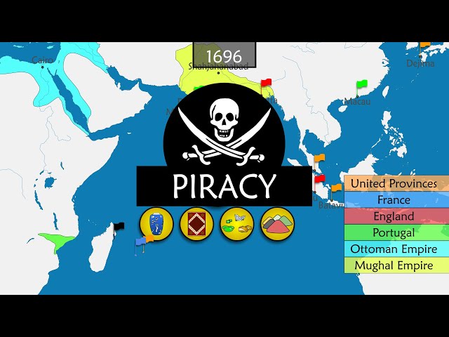 The History of Piracy - Summary on a Map