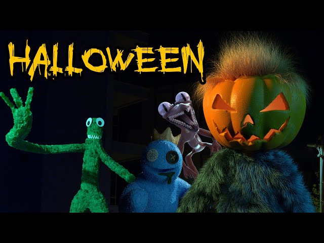 Rainbow Friends & Huggy Wuggy scary Halloween / Real life