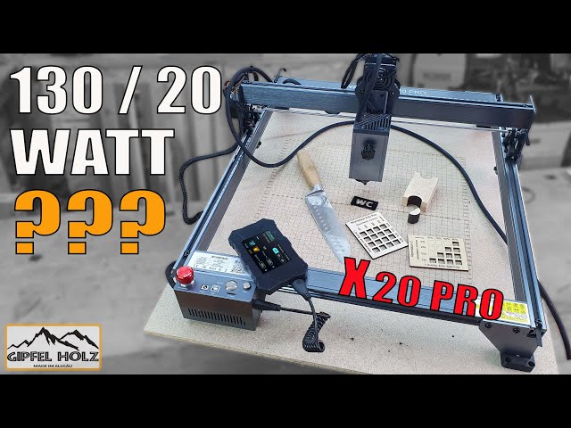 The strongest laser? Atomstack x20 Pro Engraving Laser 130 Watt / 20 Watt - Diode Laser Test A20 Pro