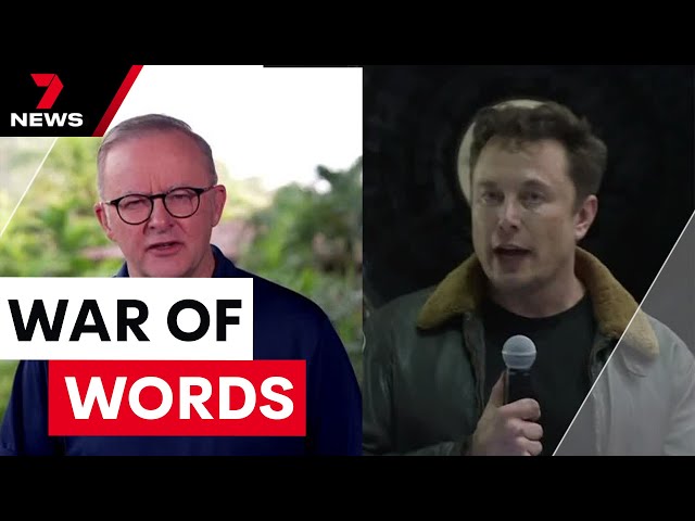 'War of words' begins between Elon Musk and Anthony Albanese | 7 News Australia