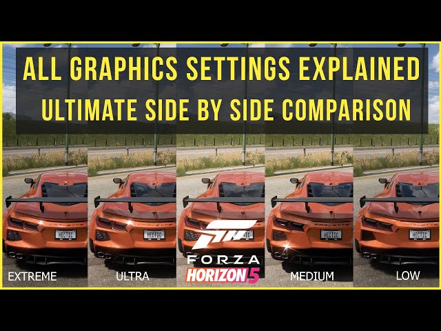 Forza Horizon 5 Graphics Settings Explained - The Ultimate Graphics Settings Deep Dive - 4K