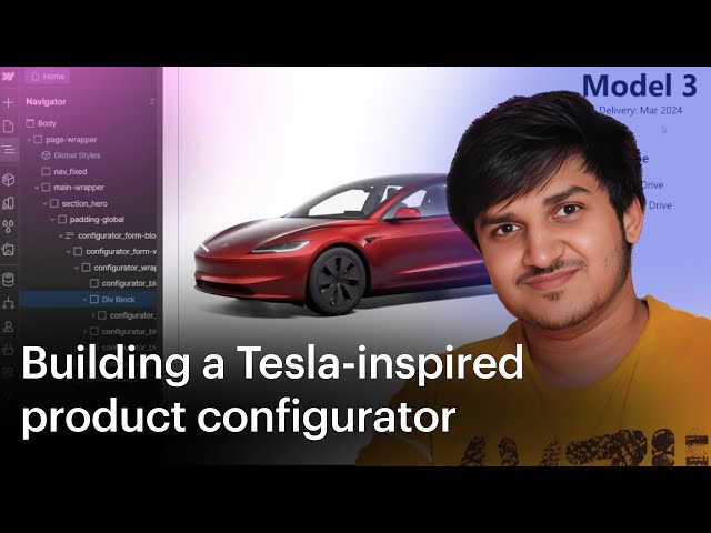 Building a Tesla-inspired product configurator in Webflow | Part 1