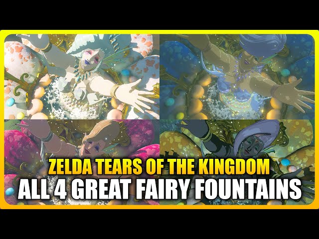 Zelda Tears of the Kingdom - All 4 Great Fairy Fountain Locations (How to Upgrade Armor)