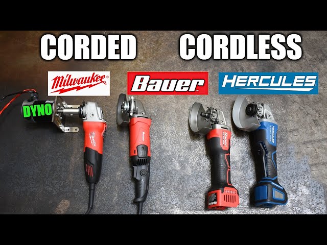 Corded v Cordless Angle Grinders Dyno'd! Milwaukee vs Harbor Freight