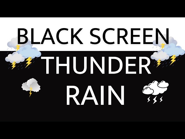 Rain & Thunder Sounds / For Relaxing, Focus or Sleep | BLACK SCREEN | White Noise 10 Hours
