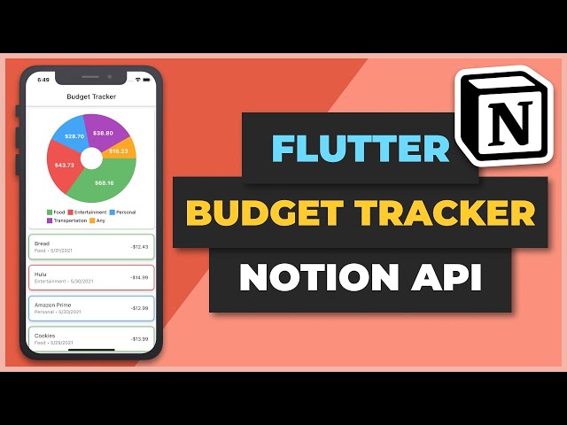 Flutter Budget Tracker with Notion API Tutorial | Apps From Scratch