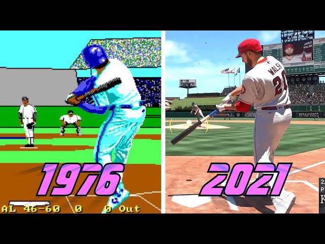 Evolution of Baseball Video Games 1976 - 2021