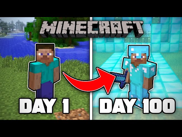 I Survived 100 Days In Old Minecraft And Here's What Happened