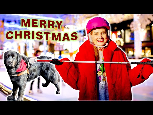 Blind Ice Skating, My Guide Dog Meets Santa, & Seeing Christmas Lights!