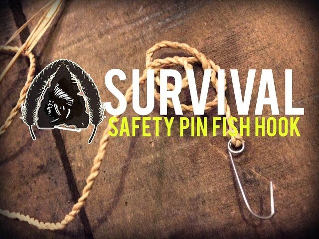 Survival Fish Hook- Safety Pin- Black Scout Quick Tip