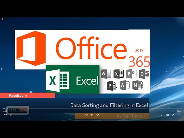 How to Filter and Sort Data in Excel 2019 (Office 365)