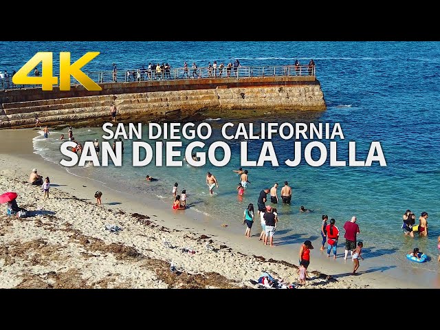 LA JOLLA - Walking La Jolla Cove, San Diego, California, USA, Travel, 4K UHD