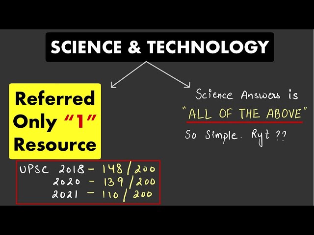 I Refer **Only 1** Resource To Clear UPSC Science & Technology ||