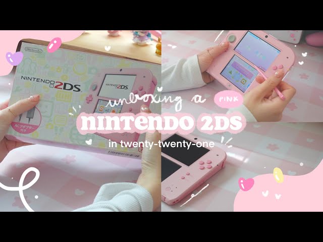 💞 unboxing a pink nintendo 2ds in 2021 | soft aesthetic vibes ✨