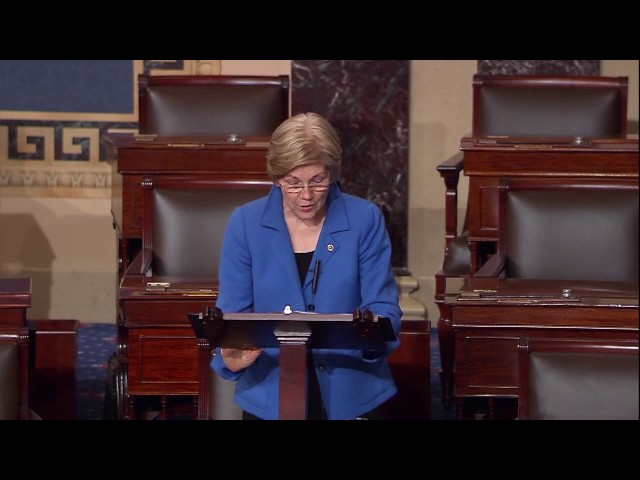 Senator Elizabeth Warren on Title X CRA