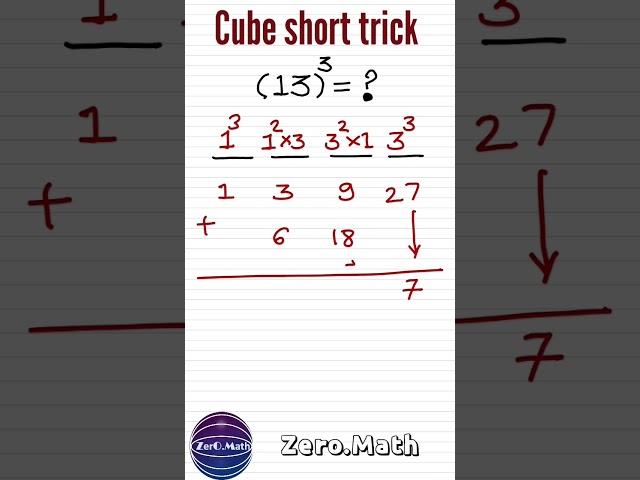 how to find cube of a number #shorts #maths #viralvideo #mathtricks #trending