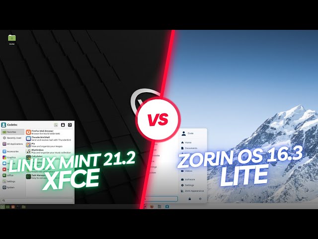 Linux Mint 21.2 XFCE  vs  Zorin OS 16.3 Lite (RAM Consumption)