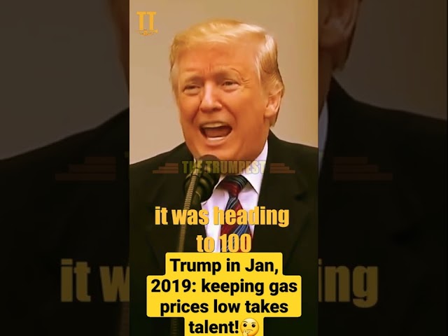 Trump in Jan, 2019: keeping gas prices low takes talent!