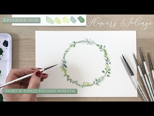 How to paint an easy Watercolour Wreath
