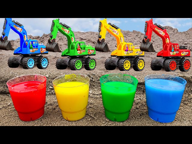 Car toy - Learn Color with Tractor, fire truck, excavator, crane, concrete mixer truck Toy for kids