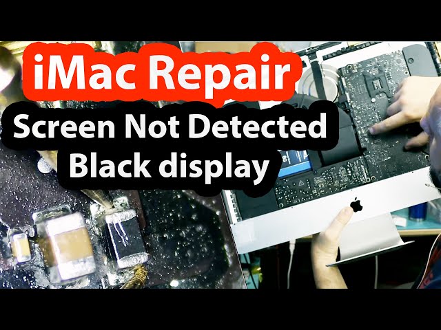 iMac Black screen No display after accidental screen drop + Mail-ins