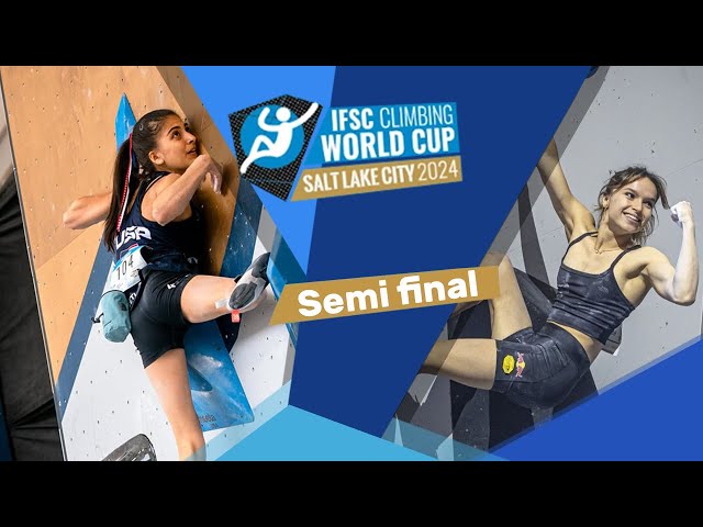Salt Lake City IFSC Bouldering World Cup 2024 │women semi final full replay with Alex Honnold !