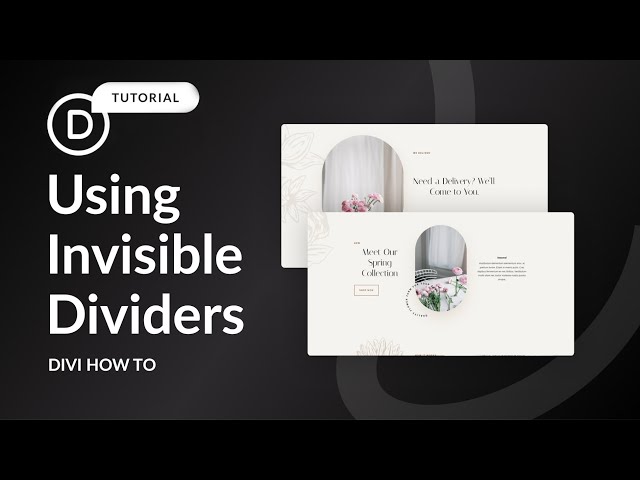 Use Invisible Dividers To Create Whitespace In Divi!