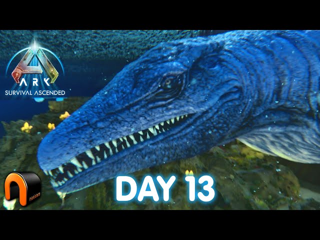 FUNNY MOSA TAMING Day 13 Ark Survival Ascended NOOBLETS LIVE!