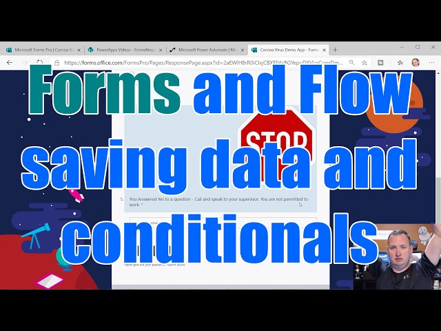Microsoft Forms and Flow - Saving data for a Corona Virus Compliance solution