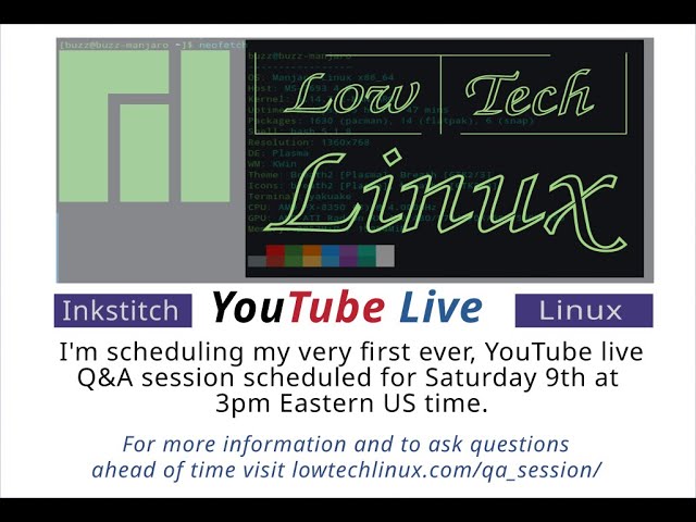 Live Q&A, Linux and Inkstitch