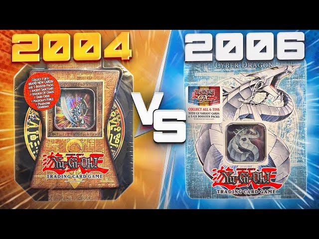 VINTAGE Yugioh Tin Opening Battle! (2004 Vs 2006)
