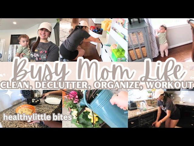 MOM LIFE GET IT ALL DONE | CLEAN, DECLUTTER + BAKE | AT HOME WORKOUT MOTIVATION