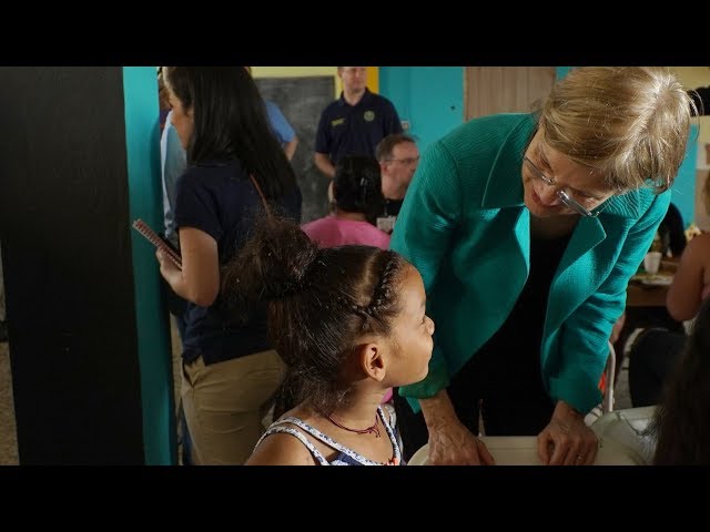Elizabeth Warren visits Puerto Rico after Hurricane Maria
