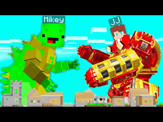HOW JJ HULKBUSTER and MIKEY GODZILLA ATTACK THE VILLAGE in Minecraft ?