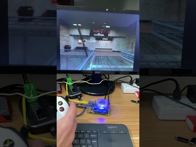 Half Life on Raspberry Pi 5. PS2 version, 2x resolution in Ubuntu