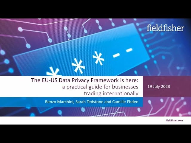 The EU-US Data Privacy Framework is here: a practical guide for businesses trading internationally