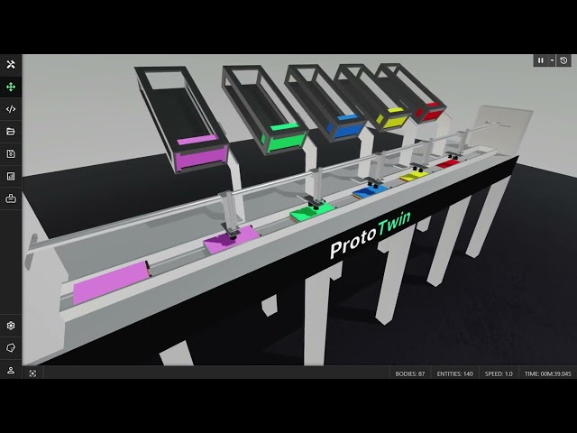 Robotic Arm Card Stacking Mechanism Simulation
