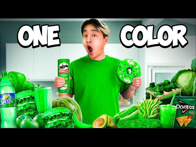 Eating Only ONE Color of Food for 24 Hours (Green)