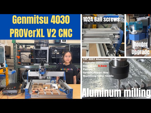 Genmitsu 4030 PROVerXL V2 CNC review: Nema 23 closed-loop stepper motor, ball screws, 400W spindle