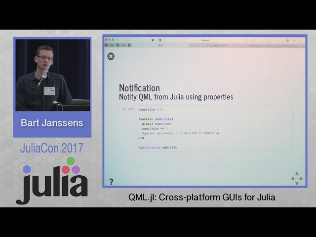 QML.jl: Cross-platform GUIs for Julia | Bart Janssens | JuliaCon 2017