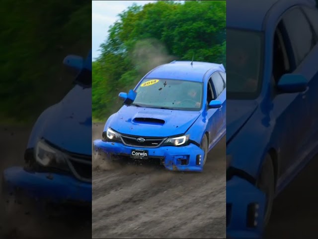 Subaru WRX Rally Jump Fail