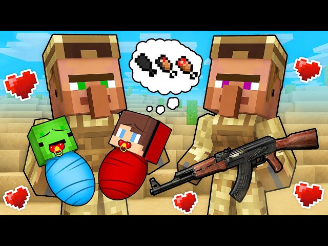 JJ and Mikey Were Adopted By MILITARY ARMY FAMILY in Minecraft! - Maizen