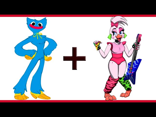 Huggy Wuggy + Glamrock Chica = ??? | Poppy Playtime and FNAF animation