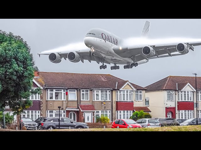 ✈️ 100 BIG PLANE TAKEOFFS and LANDINGS from UP CLOSE | London Heathrow Plane Spotting [LHR/EGLL]