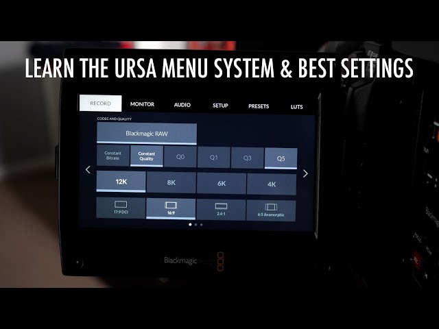 Learn the Blackmagic URSA Mini Pro 12K's Menu (URSA 12K Menu Walk-through, Best Settings and Tools)