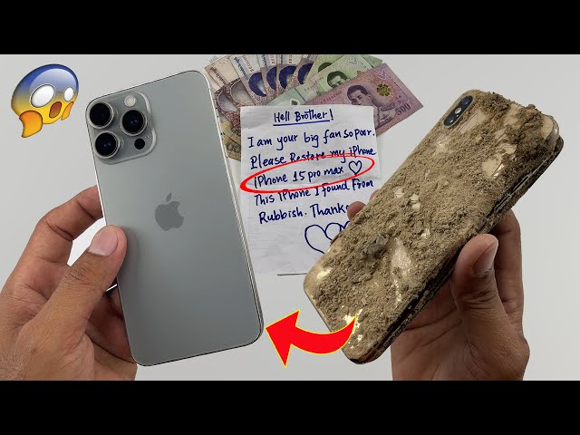 Restore Destroyed iPhone Xs Max  into iPhone 15 Pro Max For Poor fan !