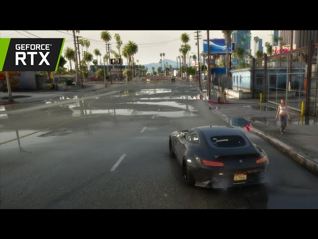 Grand Theft Auto V With RTX | Ray Tracing Technology Gameplay Demonstration
