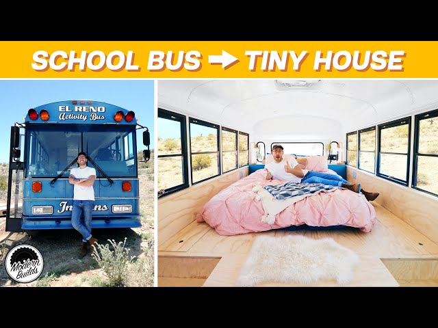 EP. 2: THE BEDROOM | DIY SCHOOL BUS TINY HOUSE CONVERSION | MODERN BUILDS