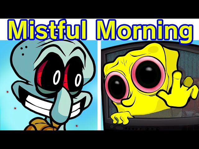 Friday Night Funkin' VS Mistful Crimson Morning FULL WEEK (Squidward, Spongebob, Patrick) (FNF Mod)
